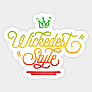 Wickedest Style Rasta Colors Reggae Sticker